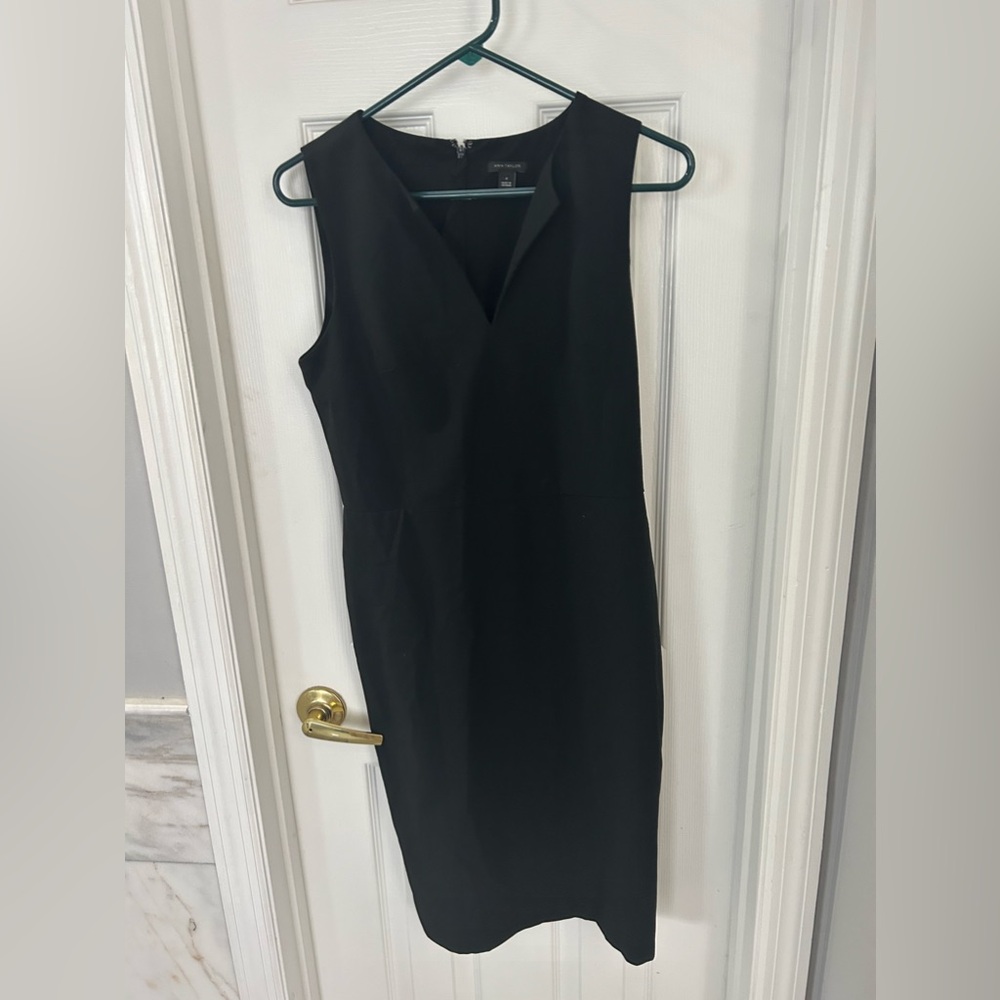 Ann Taylor Black Dress Size 4 classic business sheath